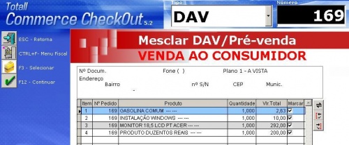 Mesclar DAV/PV.